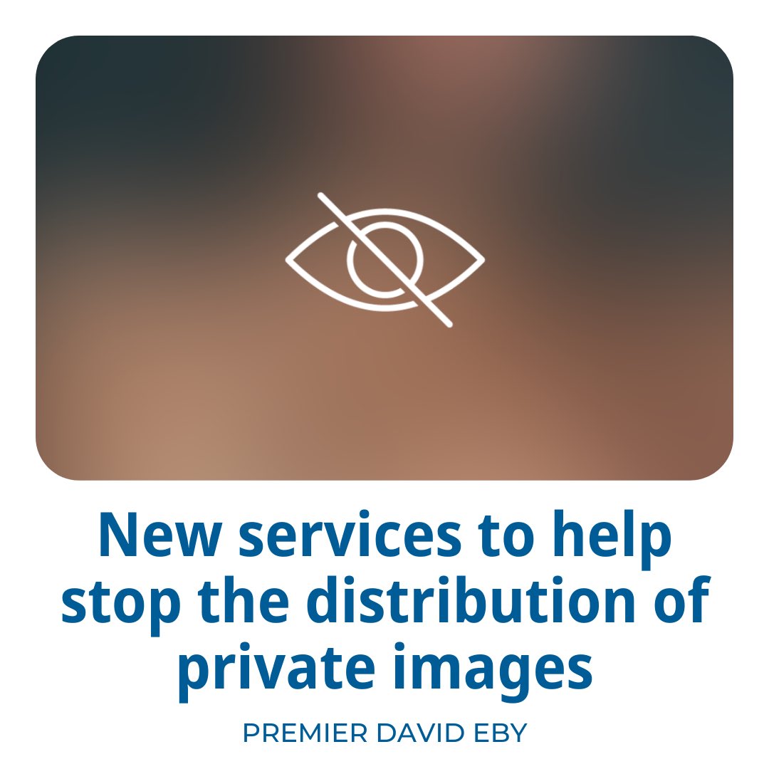 Sharing or threatening to share private images without consent is wrong, and it’s a crime. We are launching two new services so that victims will have more tools to stop the sharing of these images and get the justice they deserve. (1/3)