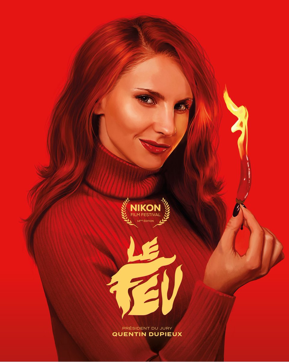 festivalnikon's tweet photo. L’affiche officielle de la 14ème édition du Nikon Film Festival réalisée par @FloreMaquin 🌶️

Rendez-vous le 1er février pour découvrir les 2770 films courts en compétition cette année sur le thème du feu, un record 🎬 https://t.co/8OibyXujda