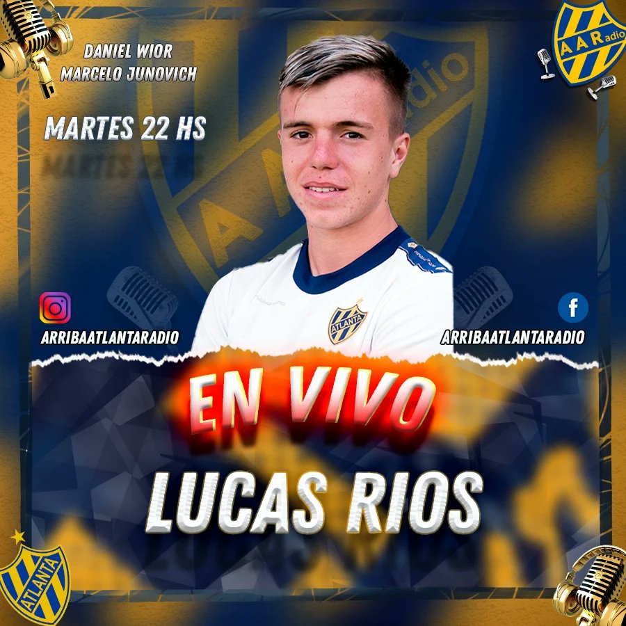 ArribaAtlanta's tweet photo. 👉🏻Hoy en vivo , El Turco Previtali y Lucas Rios 🙌🏼
.
.
#ArribaAtlanta !! 🟡🔵 https://t.co/2wfVSRHAG4