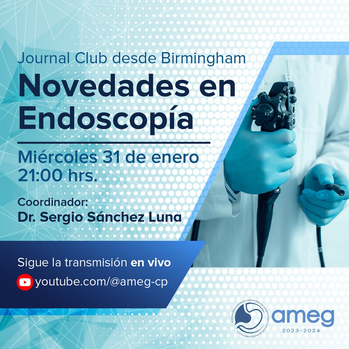 Descubre las últimas innovaciones en endoscopia en nuestro Journal Club este miércoles 31 de enero a las 21 hrs. Únete a la conversación, actualízate y conecta con colegas apasionados por la medicina. youtube.com/@ameg-cp