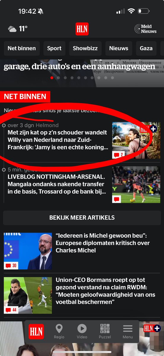 Stijneke's tweet photo. Een blik in de toekomst? Of loopt er iets mis in de “nieuwe artikels sinds je laatste bezoek” op @HLN_BE. Dit artikel wordt gepubliceerd op 3 februari 2024 om 17:00. https://t.co/1DnPtmHUg8