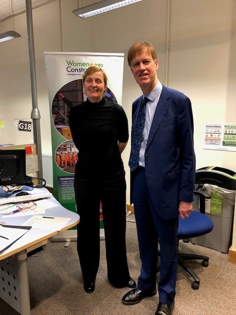 Great to meet over 40 women at the Stratford @DWPgovuk event and a pleasure to discuss the Women into Construction East London Employment Programme with Sir Stephen Timms MP. We've got a few spaces left for our info event tomorrow, register below: women-into-construction.org/programmes/pro…