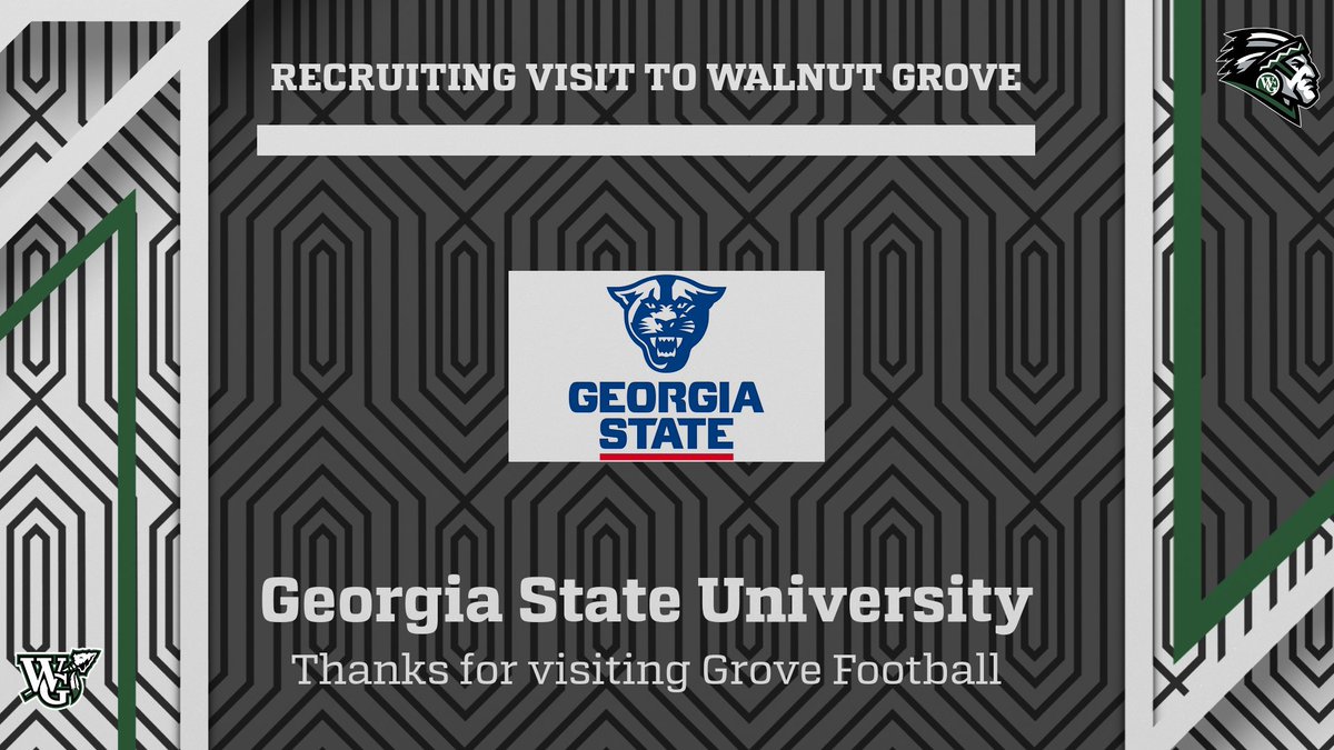 Thank you to @Q_14_D and Georgia State University Football for stopping in at The Grove today! @coachrobandrews #SOUL