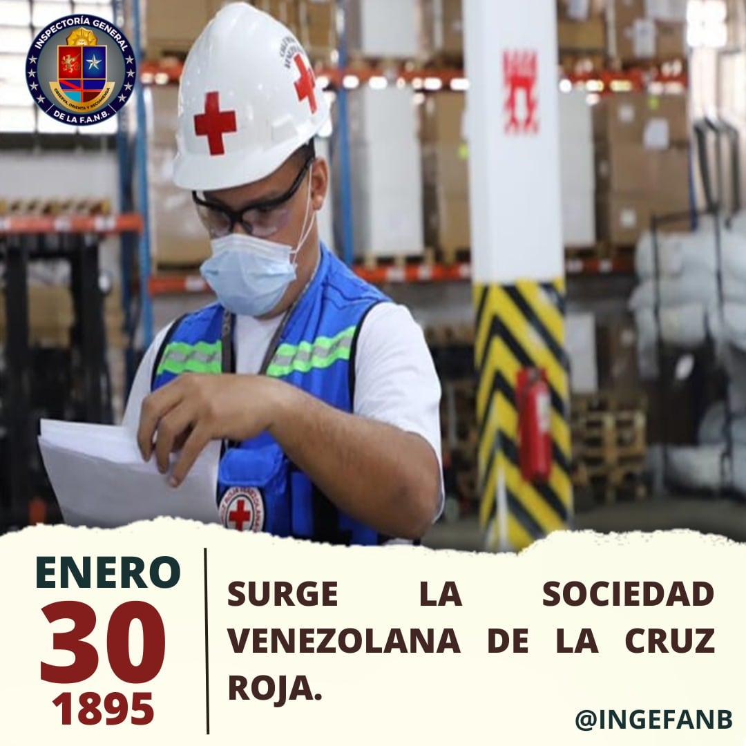 INGEFANBoficial's tweet photo. #30Ene || En el año 1895, surge la Sociedad Venezolana de la Cruz Roja, para dar una acción humanitaria oportuna y eficaz a favor de las personas más vulnerables. https://t.co/WKKcuvYIIh