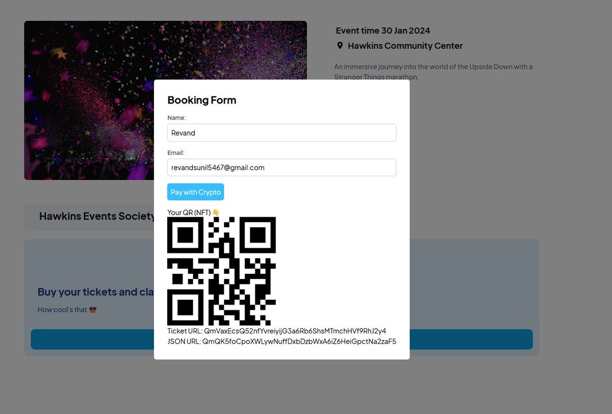 SRevandS's tweet photo. ⁠#100-days-of-code Day 3/100 . I made api for storing an image (qr code ) and its related metadata in ipfs for generating an NFT https://t.co/bMMNs87vOc