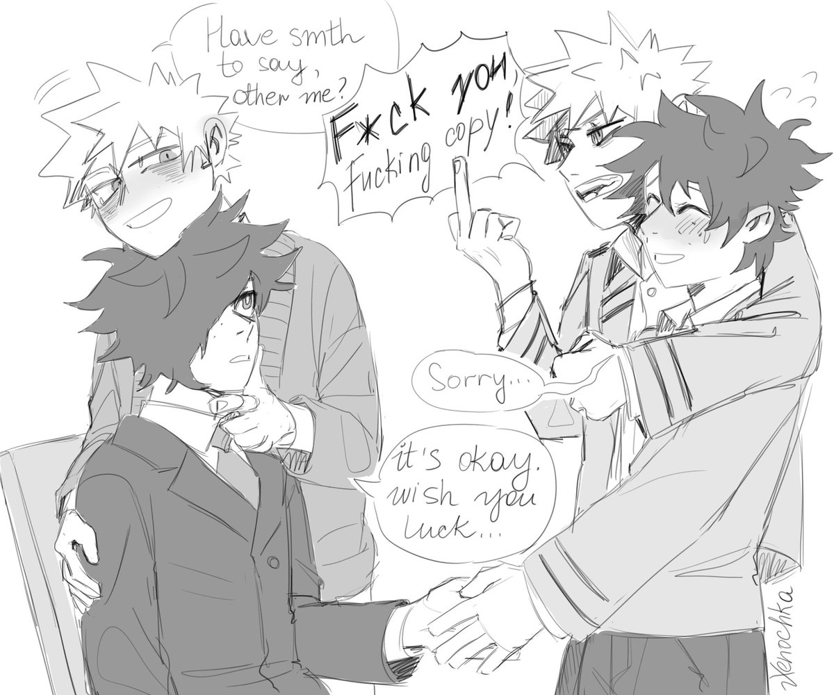 Xenochka's tweet photo. What if prototypes and canon bkdk met in one universe😳
#bnha #bkdk https://t.co/2xH5n3zkGR