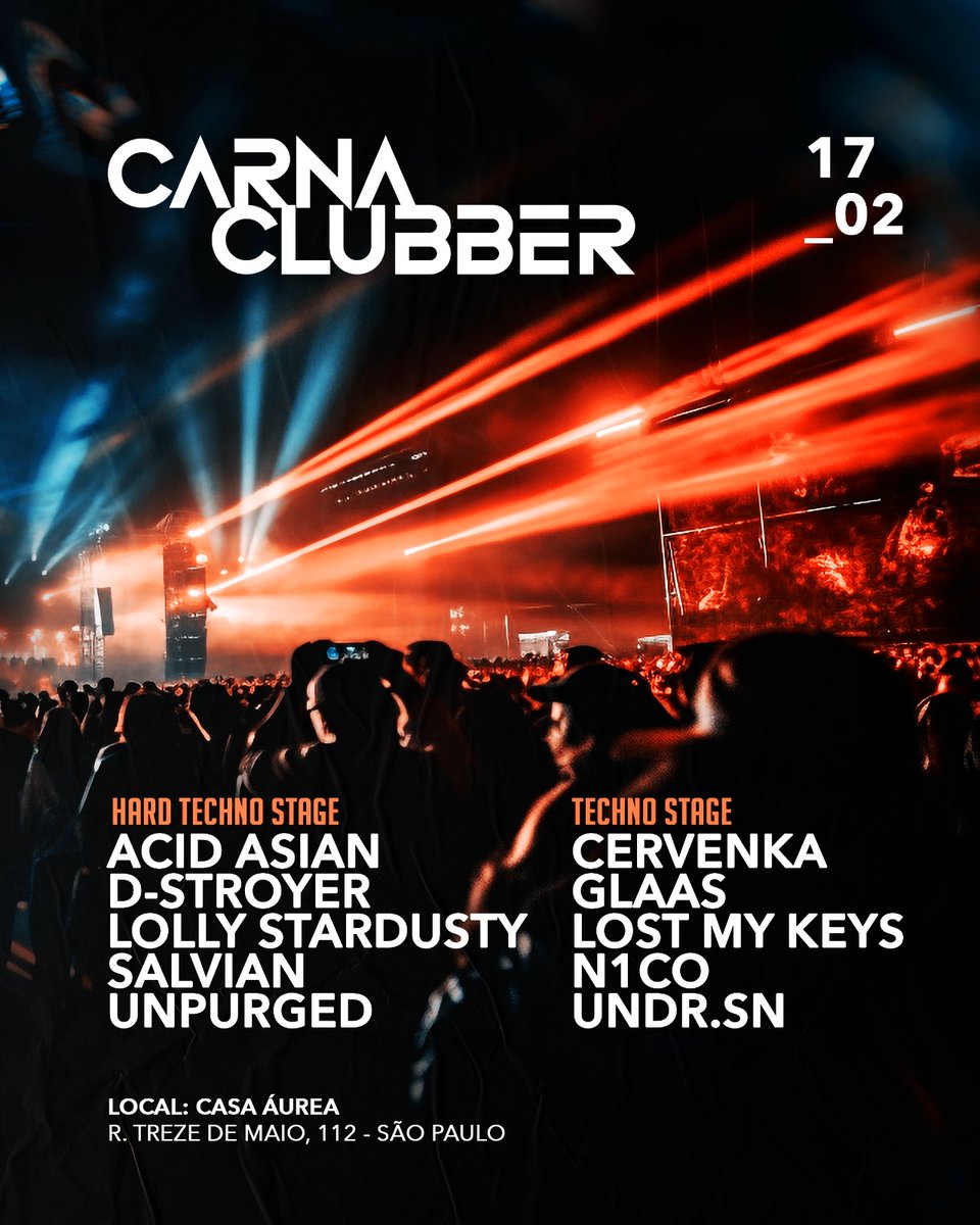 323Vortex's tweet image. Te contar que estamos de férias mas ñ podíamos ficar de fora da folia então se luga no que vem aí: Carna Clubber com duas pixtas.
Hard techno e techno e line pra ninguém botar defeito e ainda com lote promocional a R$25,00 Vortex eh mais que ami 💜 shotgun.live/events/carna-c…