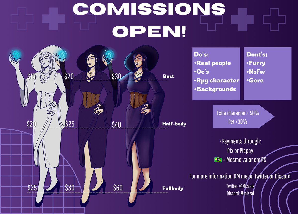 Mizzaik's tweet photo. [COMISSIONS OPEN] 

Hello, i'm Mizzai and now i'm with comissions open!

Any questions contact me 

Like ❤️ and rt 🔄 to make a happy artist https://t.co/YBMkEMd9CD