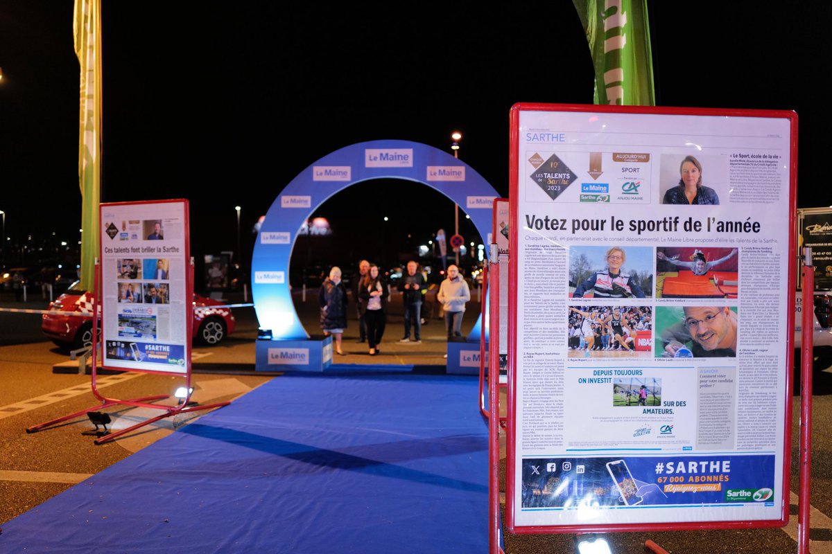 sarthefr's tweet photo. C’est parti pour la soirée des Talents de la #Sarthe 2023, co-organisée par le Département de la #Sarthe et @lemainelibre !

Pour ce 10ème anniversaire, la cérémonie est à suivre en direct sur @LMTVSarthe 📽
#TalentsDeLaSarthe #SarthePower https://t.co/8N5EBhhDzU