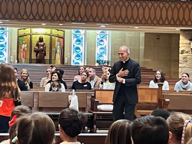 FATHER JOJI’S FAREWELL CELEBRATION
“TO KNOW HIM IS TO LOVE HIM!”
Yesterday, our @sascardinals faculty and staff, students, and parents gathered in the church to celebrate Father Joji with a heartfelt Farewell Celebration. @archchicago @ChiCathSchools