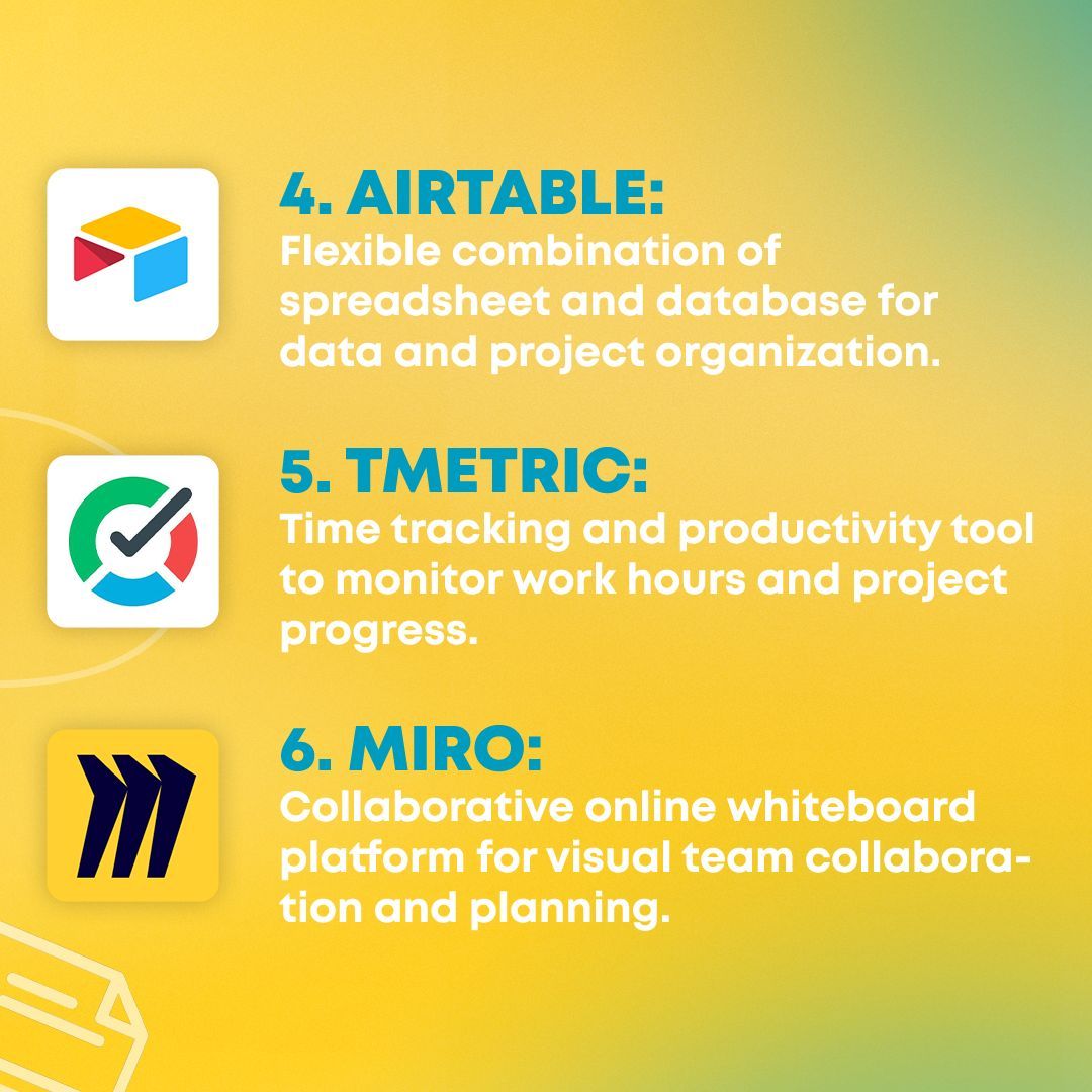 CallExperts's tweet photo. Level up your team's game with these top 6 organizational tools!From task mastery in Asana to sales success with Salesforce, seamless collaboration on Trello,dynamic data on Airtable, time tracking via TMetric,and creative brilliance on Miro—power up your productivity game today! https://t.co/Gvq3kk9qtU