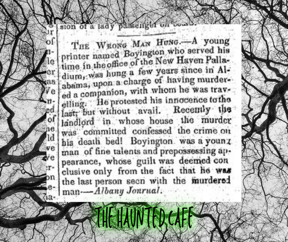 TheHauntedCafe's tweet photo. Episodes 40 and 41: the haunted Boyington oak tree in Mobile Alabama #haunted #hauntedlocation #truecrime #murder #spookypodcast #podcast #podcastandchill #horror https://t.co/YZHo9ldjrW