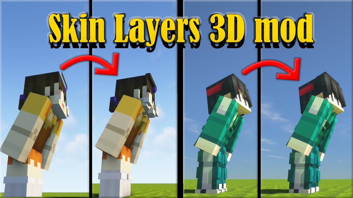 yorkmary's tweet photo. Skin Layers 3D mod Update for #Minecraft 1.20.4 ⛏️ https://t.co/7xPpuErngB https://t.co/3ZlabfuFEc