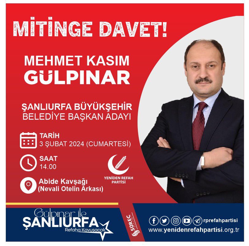 Nereden bakarsanız bakın çok iddialı !

Mitingin yapılacağı alan çok geniş,Cumhurbaşkanı bile miting yaparken başka illerden,taşıma desteğiyle bile zor doluyordu. Hele de 4 gün kala,

Kazanır veya kaybeder orasını bilemem ama Urfa siyasetine bir renk geldiği kesin #kasımgülpınar