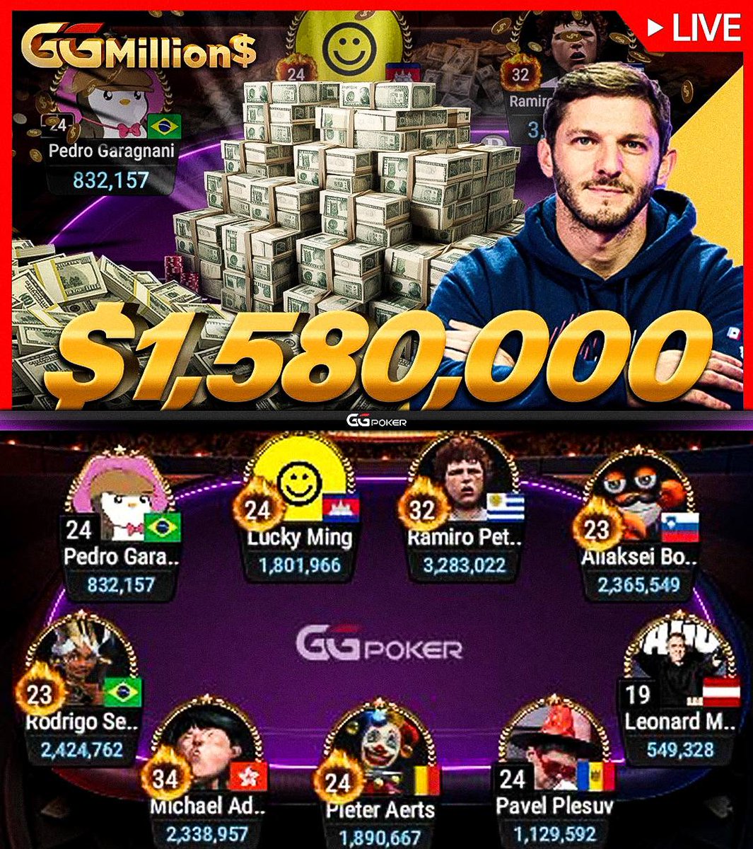 Giving away $50 @ggpoker ticket; Follow, Like, RT &amp; tag a friend to enter! 

$1,580,000 Super High Roller FINAL TABLE w/ Jonathan Jaffe , LIVE NOW! Watch on ggpoker.tv