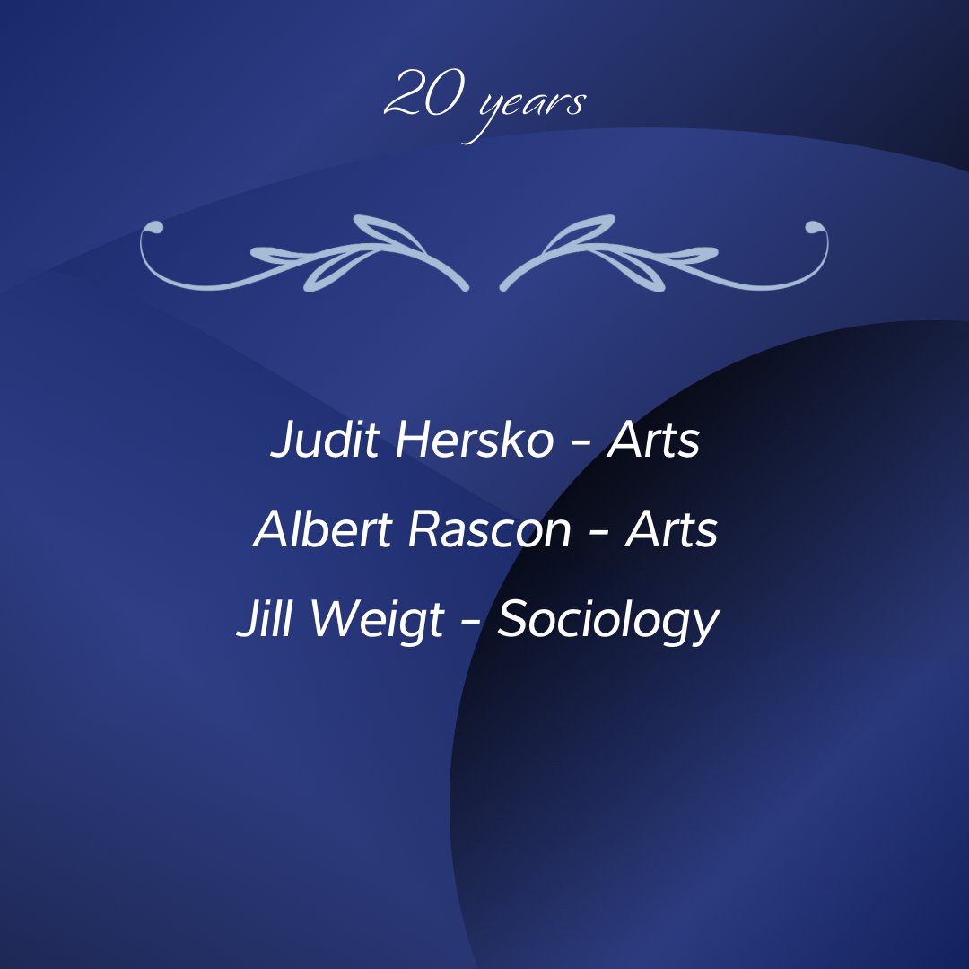 csusm_chabss's tweet image. Today we are honoring CHABSS faculty and staff who have been committed to CSUSM. Thank you for 20, 25 and 30 years of service!