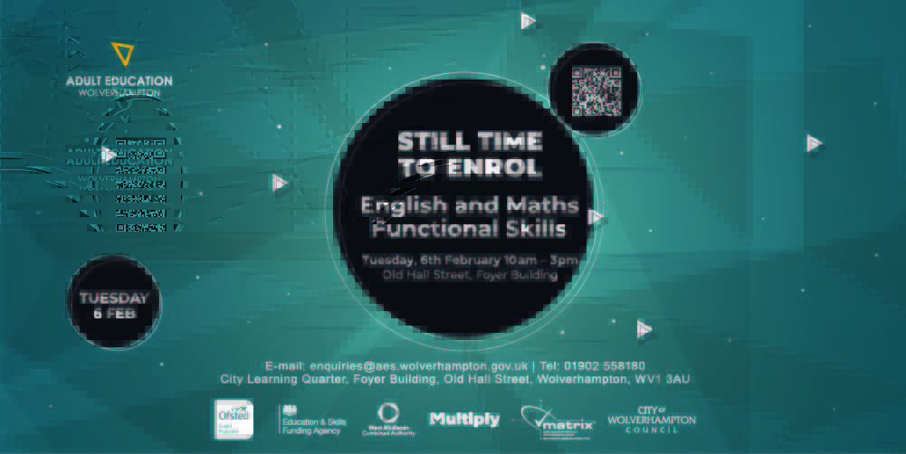 ow.ly/owTy50QvnnC

#aewolverhampton #adulteducation #CityLearningQuarter #OldHallStreet #events #OpenDays #Maths #English #enrolment #enrol #apply #lifelonglearning #makeachange #course #skills #qualifications