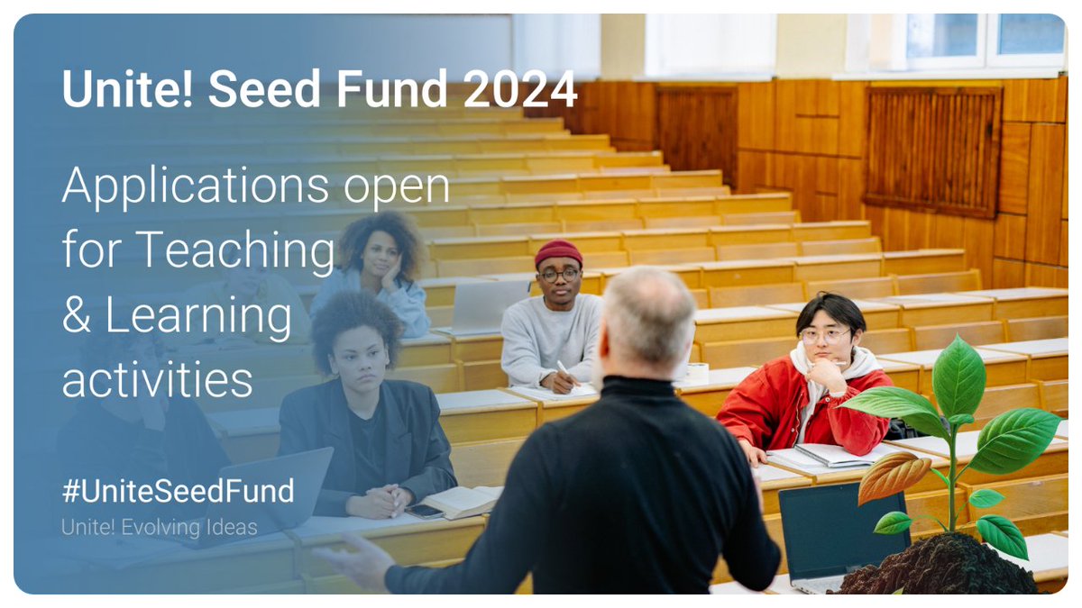 Unite_tech_univ's tweet photo. 👨‍🏫Unite! teaching staff! Don't miss out on the chance to make a lasting impact with your innovative Teaching &amp; Learning project.

🌱You can apply to the Unite! Seed Fund until March 15, 2024.

👉 https://t.co/agVqVuO5dB

💭 Get inspired, grow together #Letsunite https://t.co/ihPVeWrrJZ