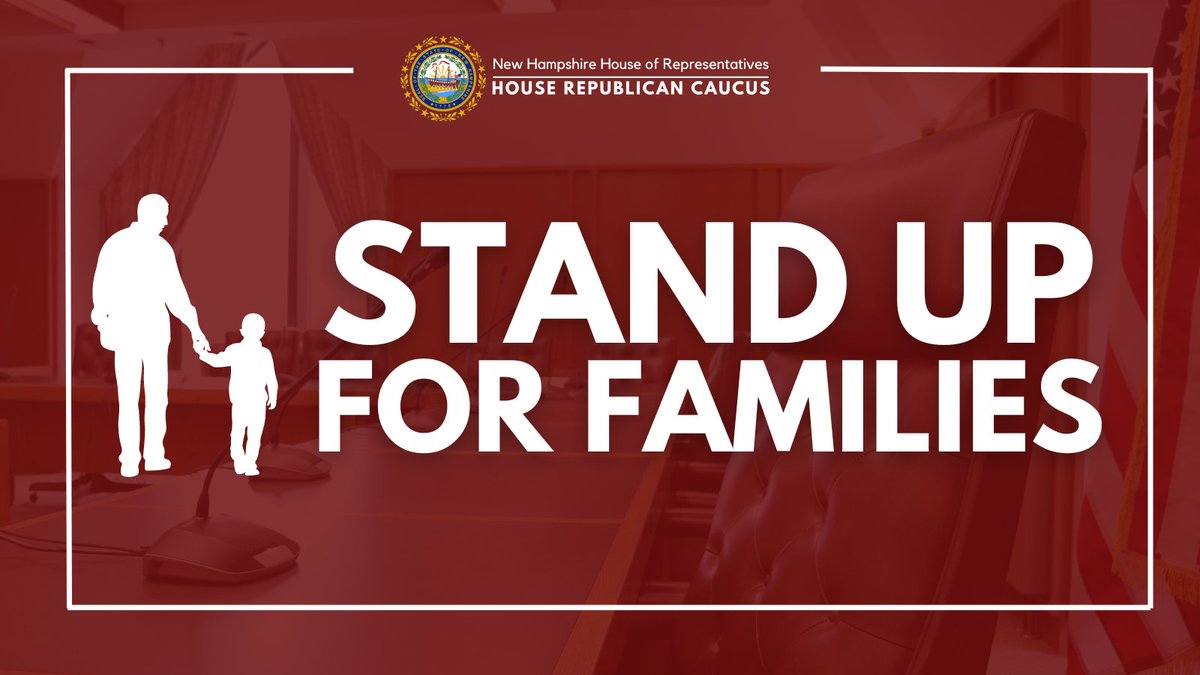 Today, House Republicans introduced Constitutional Amendments to stand up for families around New Hampshire. House Republicans seek to affirm that parents have the ultimate say in the upbringing of their children, and the government SHALL NOT infringe on this basic right.