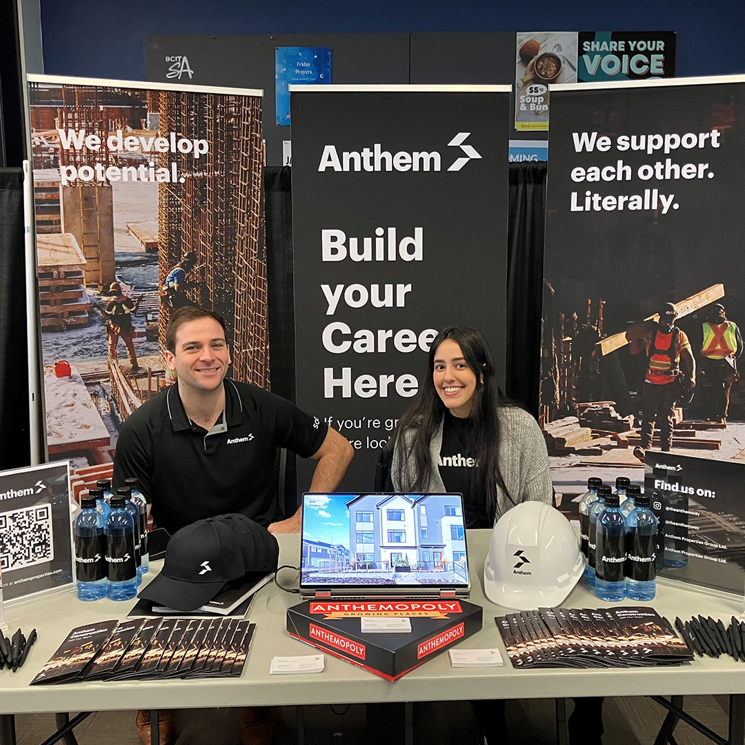 Our Anthem Construction Team was grateful for the opportunity to meet and engage with students at the <a href="/bcit/">British Columbia Institute of Technology (BCIT)</a> Career Fair. With over 5,500 homes under construction this year, Anthem is on the lookout for its next up and coming talent.

anthemproperties.com/company/career…

#Anthem