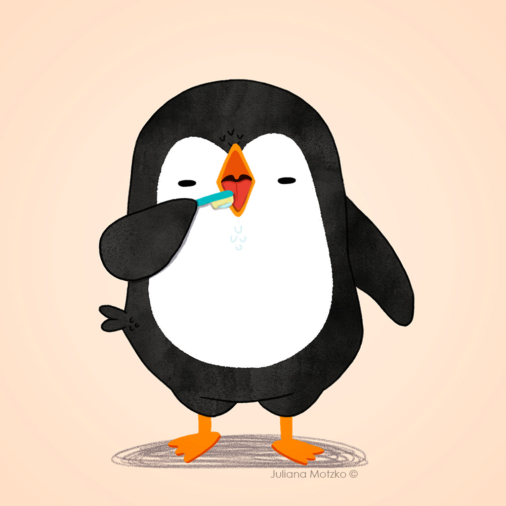 penguins_family's tweet photo. A sleepy penguin brushing teeth.
But, hey! Wait! Does Penguin have teeth?!
#ThePenguinsFamily #penguin #sleepymode #cute #PenguinsLife #life #cartoon #dailylife #illustrator #ilustracao #kidlitart #kidlitartist #插图师 #企鹅 #插画 #JulianaMotzko https://t.co/b1R5KiFgv8