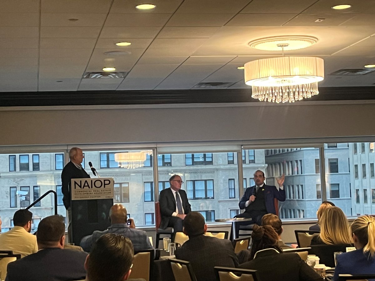RIDC_SWPA's tweet photo. RIDC President Don Smith moderated for
@NAIOPPittsburgh's + @BOMAPgh's 2024 State of the Economy Update. Presenters included @GusFaucherPNC, PNC Senior VP and Chief Economist, and Spencer Levy, CBRE Global Client Strategist & Senior Economic Advisor. #crepgh #economicforecast https://t.co/Sic1fP3o3Z