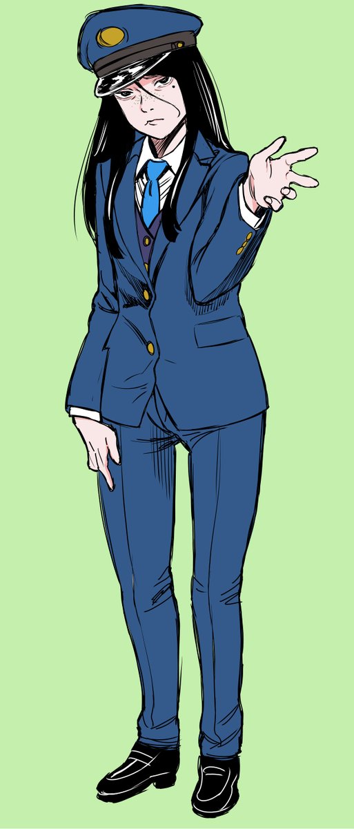 公共の場でも問題のない女性駅員キャラが描けたぞ・・・! 