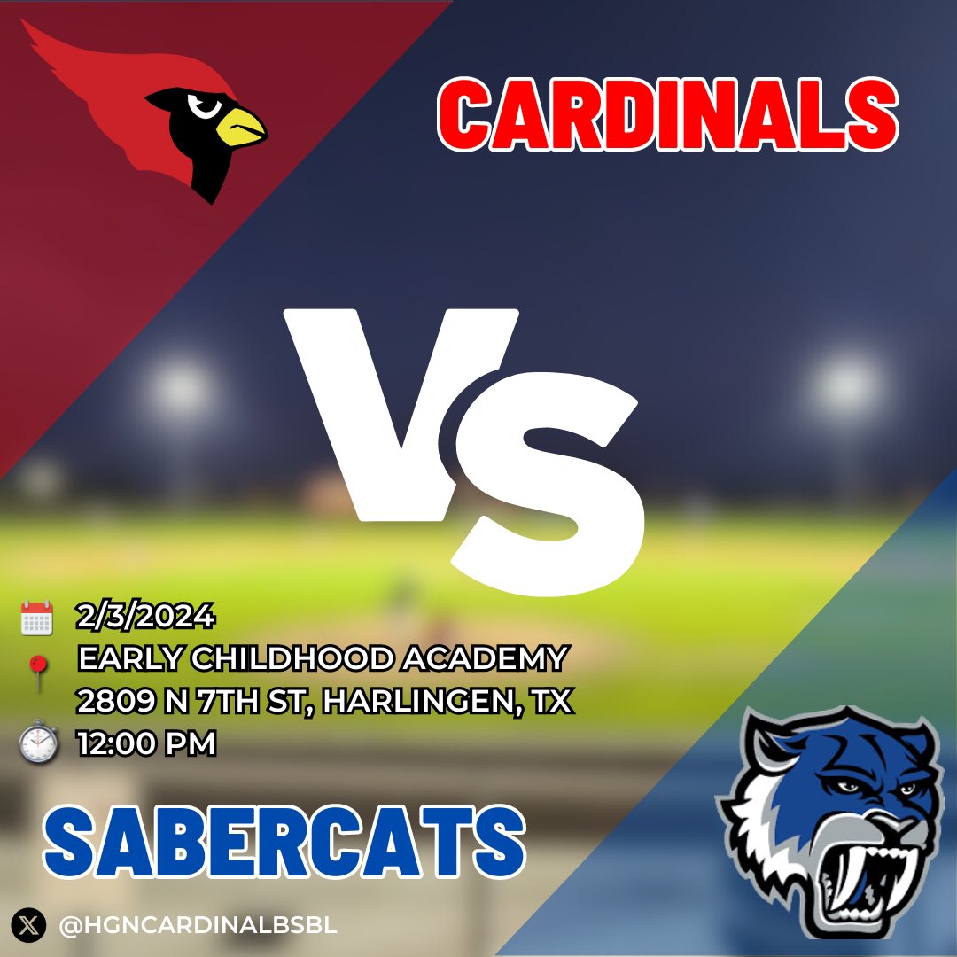 eddiejf10's tweet image. 🚨 First scrimmage of the season this Saturday! Come out to support our boys vs @rv_sabercatBB! 🔥⚾️ #CSND

@HgnCardinalBsbl 
@HHSBaseball2024
@HCISD_Athletics