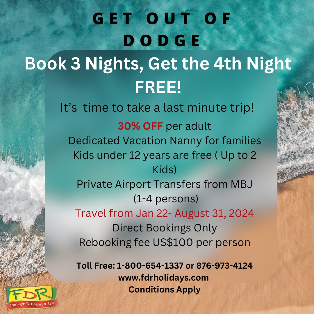 It's time to Book that last minute vacation!
