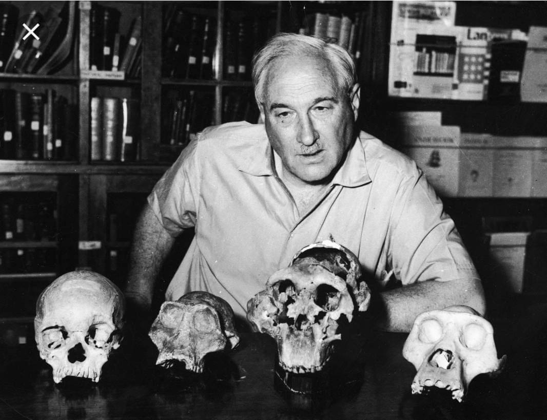 BlkHistStudies's tweet photo. Louis Seymour Bazett Leakey (7 August 1903 – 1 October 1972) was a Kenyan/British paleoanthropologist and archaeologist whose work was important in demonstrating that humans evolved in Africa, particularly through discoveries made at Olduvai Gorge. #originofhumanity #africa https://t.co/WgnSMRYEuH
