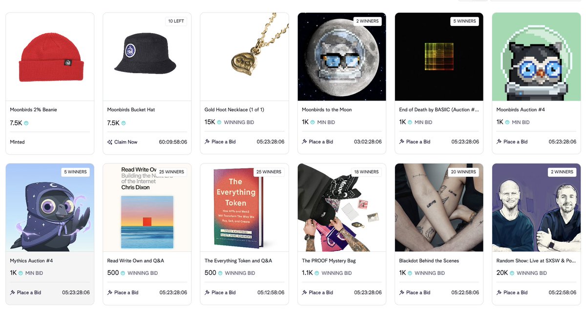 moonbirds's tweet photo. [1/12]

🔥TALONS AUCTIONS NOW LIVE! 🔥

Check out what's on deck this week in the Marketplace:

⤵️ https://t.co/qeHqPqxb06