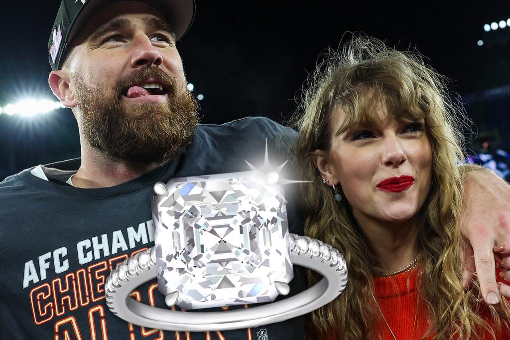 nypost's tweet image. Will Travis Kelce propose to Taylor Swift at the Super Bowl? Odds are shifting wildly trib.al/PyiZbeA
