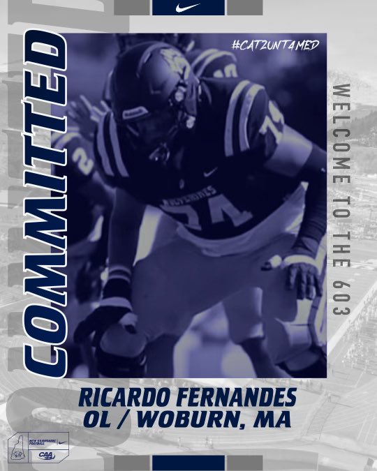 Excited to announce my commitment to the University of New Hampshire. GO WILDCATS #CAT2UNT4MED