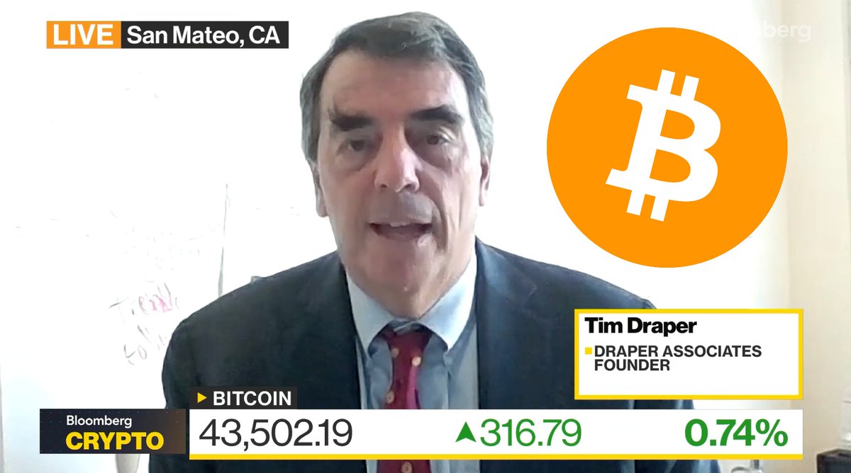 BitcoinMagazine's tweet image. JUST IN: 🇺🇸 Billionaire Tim Draper says the US government &quot;now realize that #Bitcoin is actually better for everyone.&quot;
