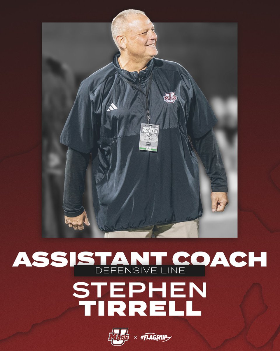 UMass Football (@umassfootball) on Twitter photo Our own <a href="/sptirrel/">Steve Tirrell</a> is heading 🔙 to the sidelines and he'll work with the D-Line!
🔗 bit.ly/3uo8pp4
#Flagship🚩 Our own <a href="/sptirrel/">Steve Tirrell</a> is heading 🔙 to the sidelines and he'll work with the D-Line!
🔗 bit.ly/3uo8pp4
#Flagship🚩