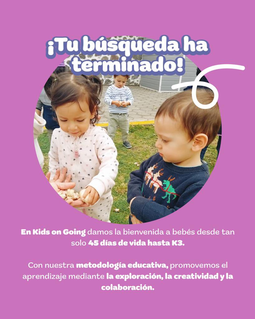 InformesKoG's tweet photo. Somos una guardería y kínder con 12 años de experiencia con filosofía educativa Reggio Emilia al Poniente de la CDMX.

¡Ven a conocernos!
Informes WA:  55 6116 7213

#ReggioEmilia #Preescolarcdmx #GuarderiaBosques https://t.co/irOBemWMez
