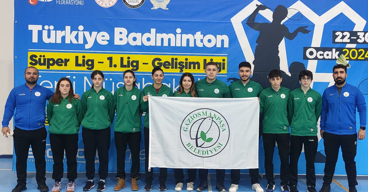 22 - 26 Ocak 2024 tarihleri arasında Samsun'da düzenlenen Badminton Süper Lig ve 1. Lige Terfi Müsabakaları yapılan maçlar ile tamamlanmıştır.
Gaziosmanpaşa Belediyesi Spor Kulübü takımımız ilk 12 takım arasına kalarak 2024 Sezonu Badminton Süper Ligine katılmaya hak kazanmıştır
