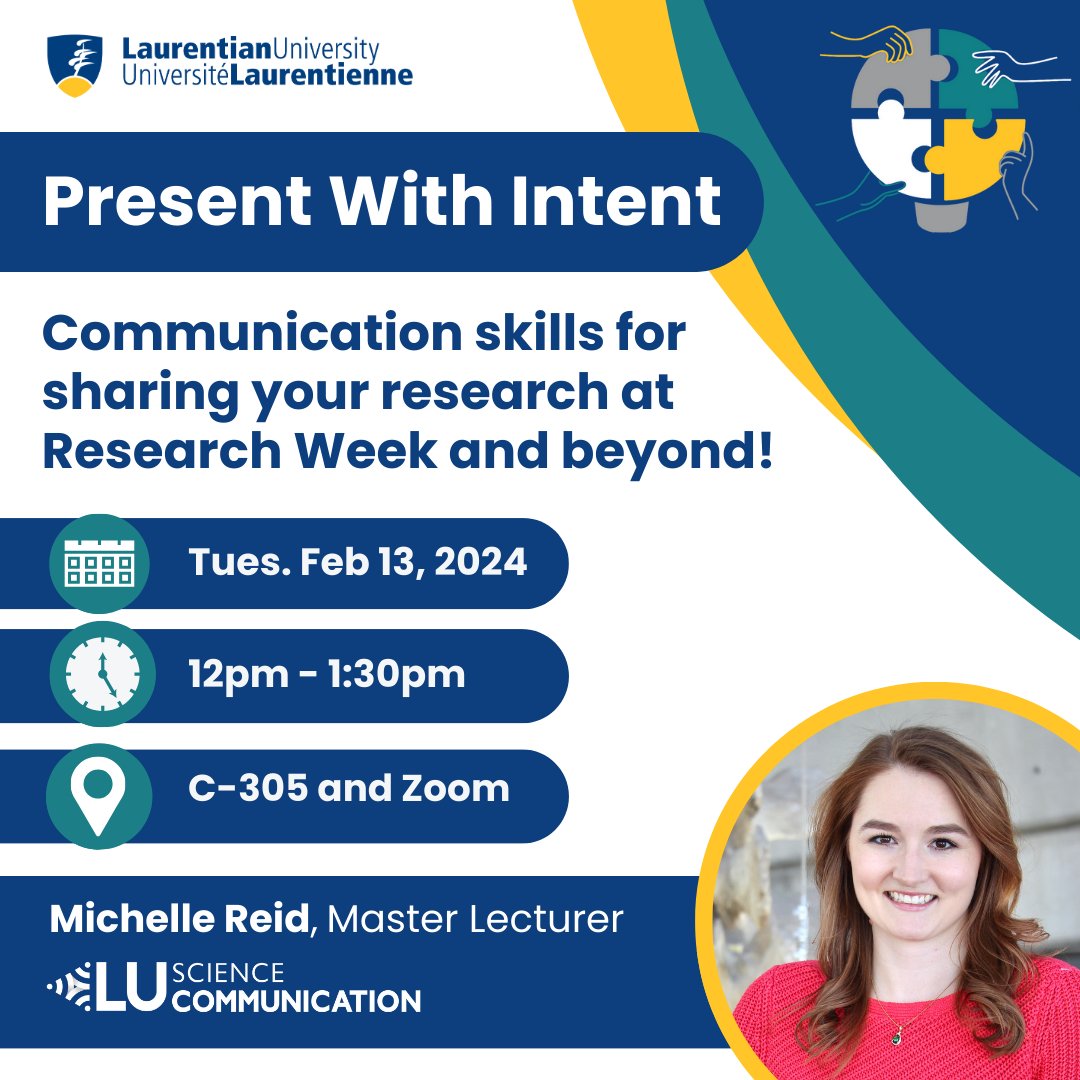 Mark your calendars, <a href="/LaurentianU/">Laurentian University - Université Laurentienne</a> graduate students! To help you prepare to share your research at events like #LUResearchWeek2024, we're offering training on how to develop informative, engaging, and accessible research presentations. Register here: forms.gle/7aW6VjfGryPsek…