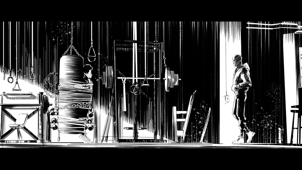 While making <a href="/SpiderVerse/">Spider-Man: Beyond The Spider-Verse</a> we would often say "Show the artist's hand at work". Nowhere is that more true than in the end sequence at Uncle Aaron's Apartment. I worked in lockstep with the talented artist at <a href="/imageworksvfx/">Sony Pictures Imageworks</a> to ink every shot ensuring we nail the inked comic style.