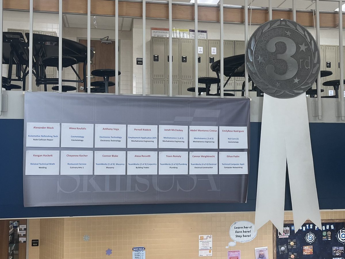 Congratulations to all of the <a href="/BethlehemAVTS/">BethlehemAVTS</a> students who placed at the <a href="/SkillsUSA/">SkillsUSA</a> District competition last week! 🏅#BAVTSProud