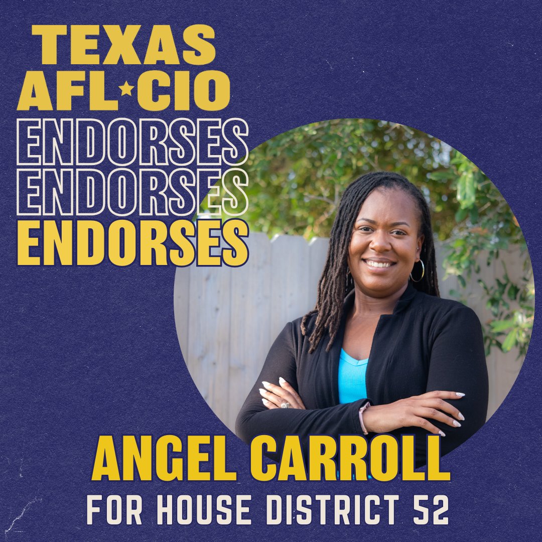 As a working-class Texan, it's an honor to receive the endorsement and trust of the @TexasAFLCIO COPE – representing 240,000 affiliated union members! #LaborVotes #TXUnionStrong #1u