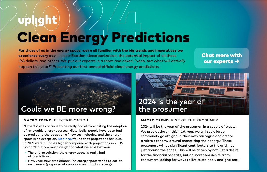 Uplight's tweet photo. For those of us in the #energy space, we’re all familiar with the big trends and imperatives we experience every day. We put our experts in a room and asked, “yeah, but what will actually happen this year?” 
https://t.co/3NUW0dA8VU https://t.co/RnHaIxWfFA