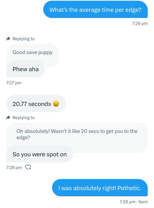 Made my pup time how long it took her to get to the edge  For science, of course!  3 edges, then 5 mins