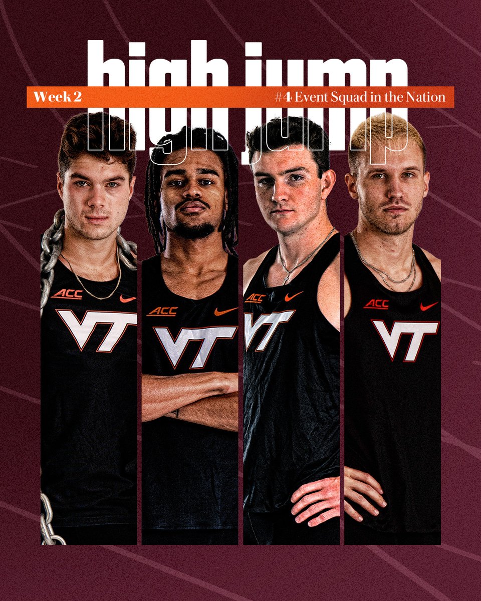 4️⃣th in the nation!   

𝐀𝐂𝐂 𝐓𝐨𝐩 𝟏𝟎 - 𝐈𝐧𝐝𝐢𝐯𝐢𝐝𝐮𝐚𝐥𝐬 
Aidan Clark, EJ Bell, Brandon Burke, and Sean Murphy  

#Hokies👟