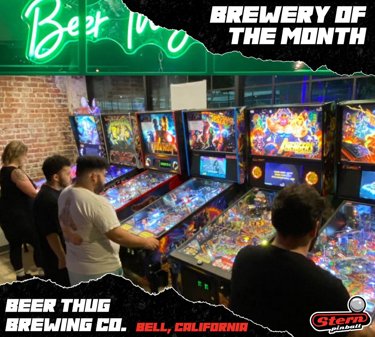 sternpinball's tweet photo. Congratulations to this month’s “Brewery of the Month” winner - @beerthugbrewing https://t.co/ZpB8SKaBDi