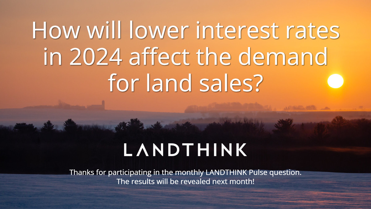 📊 What's your opinion? There's just two days left to answer the January Pulse! Answer here: landthink.com/pulse/ #realestate #land