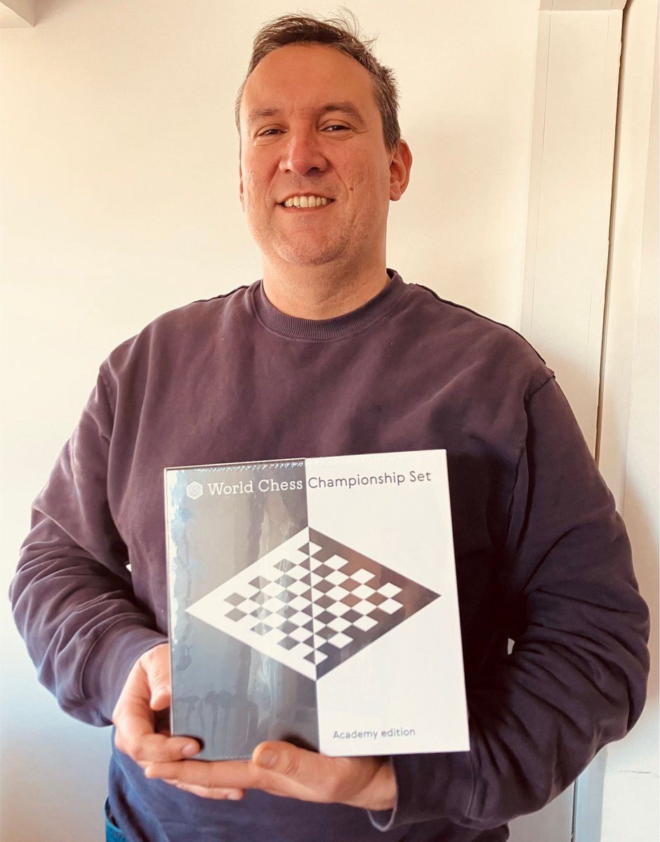 ChessUsee's tweet photo. Winner, winner, winner!!! Congratulations to our 11th-place prize winner, José Bettencourt from Portugal!

José is now the proud new owner of the World Chess Championship Set (Academy Edition)!

Learn more about this beautiful chess set here: https://t.co/odAv8Rqvsr https://t.co/odDClFkvrY