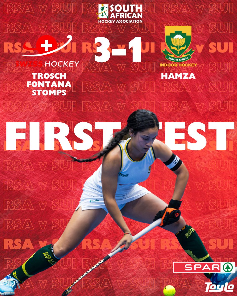 Opening test defeat for SPAR South Africa as they go down 3-1 to the hosts in Switzerland.

📷 Ray Chaplin Photography

#IndoorHockey