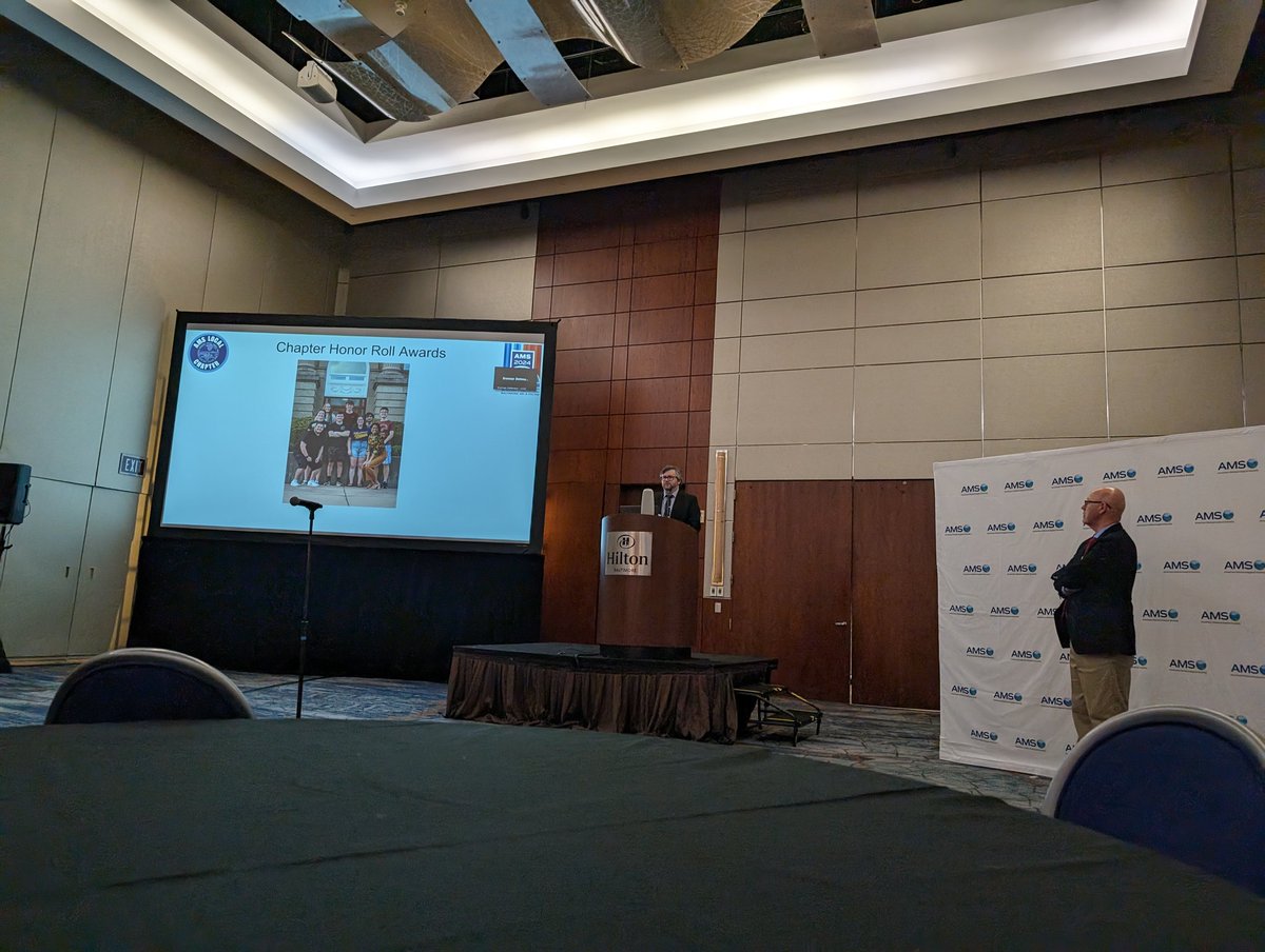 wiuswc's tweet photo. Named to the Chapter Honer Roll for 2023 and getting 2nd Place in the Poster Competition?! WHAT. A. DAY. #AMS2024 https://t.co/BKpfYZC5bm