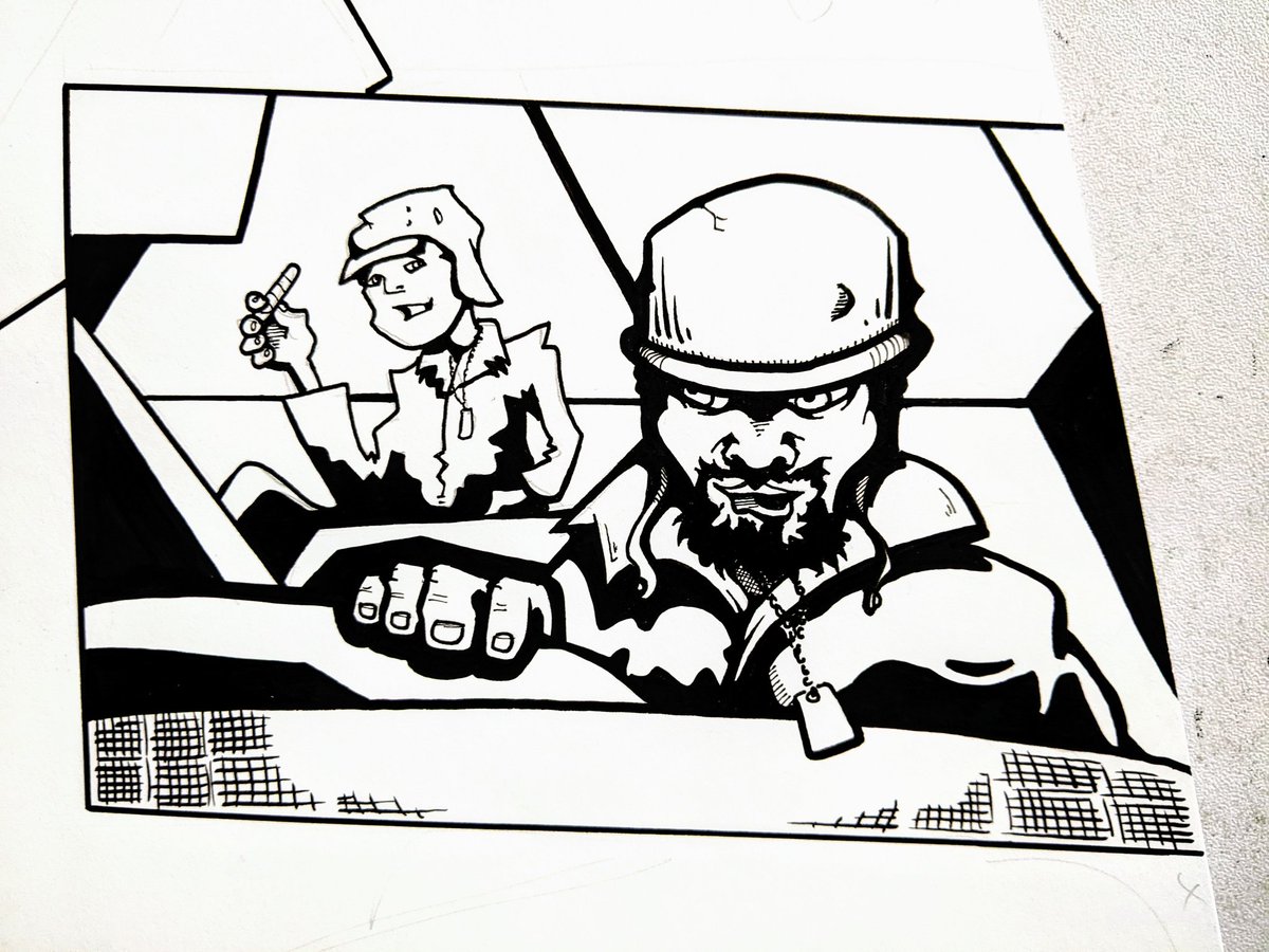 ether_enth's tweet image. The process 🍻 Fresh inks!
@SpearTalk @brentonontour 
#machetecomics #cultofmachete #comicbook
#stayhungry #pencil #ink